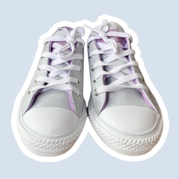 CONVERSE grey leather chuck taylor all star ox junior - Picture 4 of 9